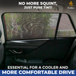 EcoNour Car Window Shade | 100% Protection from Bugs, UV and Car Mosquito Net for Camping | Breathable Mesh Baby Car Window Covers for Privacy Blackout | Pack of 2 (Medium 36