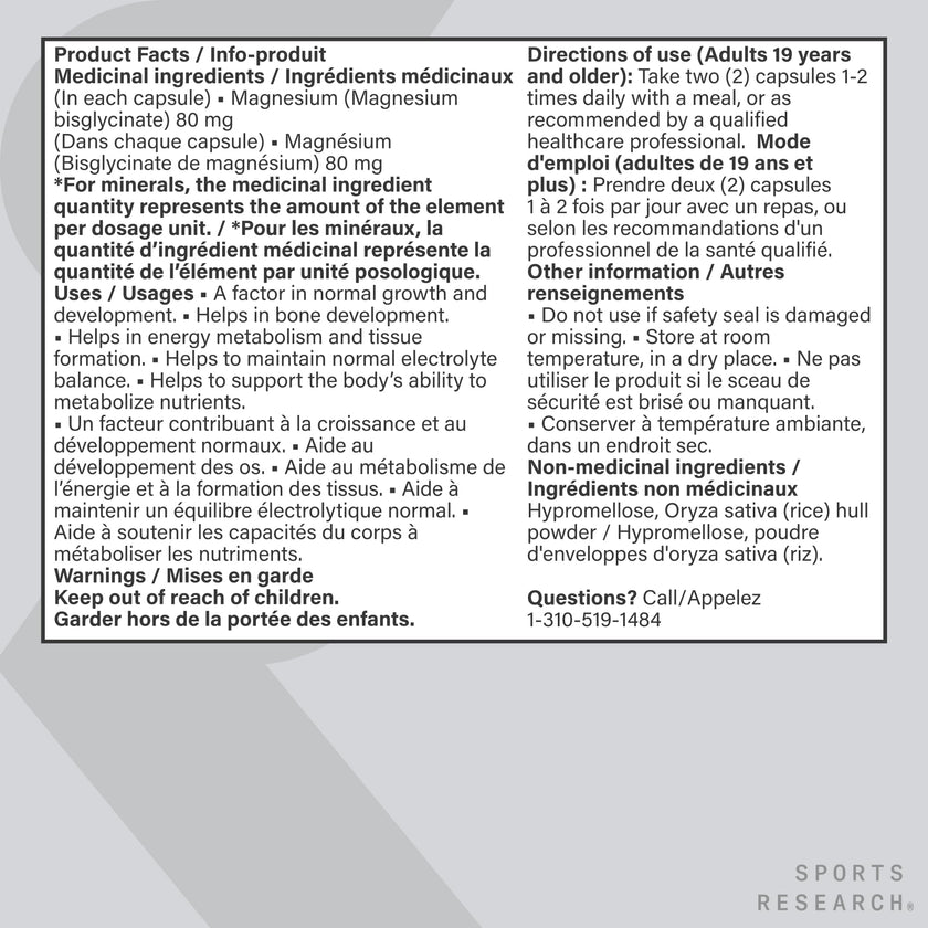 Sports Research® Magnesium Glycinate 160mg - Chelated Magnesium to Support Restful Sleep & Enzymatic Processes - Liquid Softgels - 60 Count - Non-GMO, Gluten-Free Supplement for Daily Use 🍁 All In One Marketplace Canada