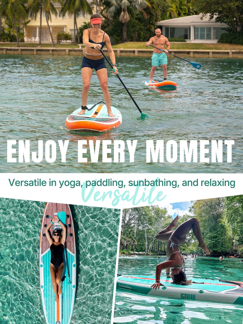 Niphean Inflatable Stand Up Paddle Board with SUP Accessories, 10'6'' All-Round Inflatable SUP, Anti-Slip EVA Deck, Inflatable Paddle Board for Adults & Youth 🍁 All In One Marketplace Canada