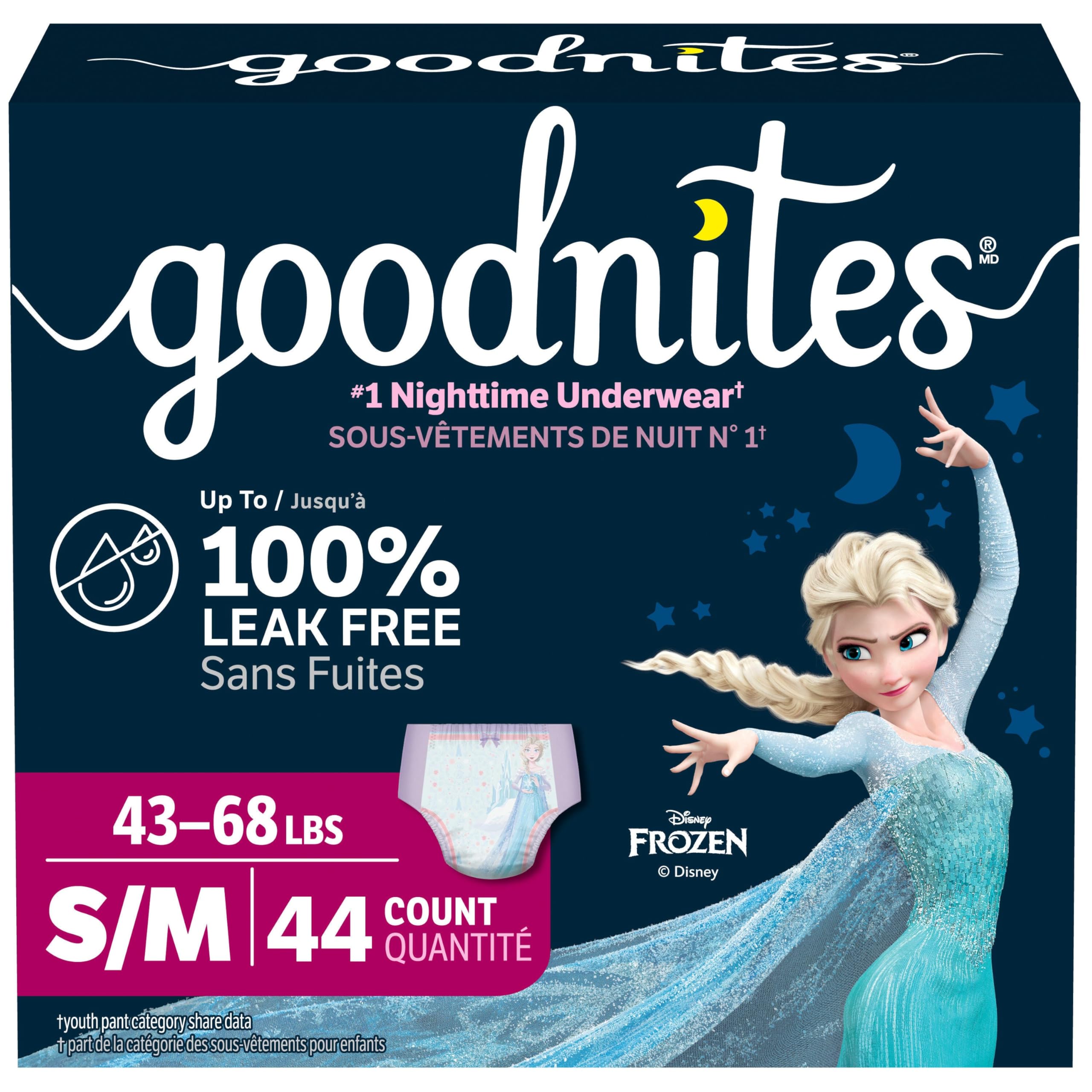 Huggies Goodnites Training Pants, Girls Bedwetting NightTime Underwear, Size S/M, 43-68 lbs, 44 Count, Giga Pack 🍁 All In One Marketplace Canada