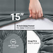 Utopia Bedding Queen Fitted Sheet - Bottom Sheet - Deep Pocket - Soft Microfiber -Shrinkage and Fade Resistant-Easy Care -1 Fitted Sheet Only (Grey) 🍁 All In One Marketplace Canada