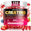 Creatine Monohydrate Gummies 5000mg for Men & Women, Gomitas de 5g Creatine Monohydrate,120 Pre Workout Gummies for Muscle Strength, Mixedberry (Pack of 1) 🍁 All In One Marketplace Canada