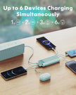 Charmast Portable Charger with Built in Cables, Power Bank with Cords Wires, Slim 10000mAh Travel Battery Pack 6 Outputs 3 Inputs 3A Fast Charging for Samsung Google Pixel LG Moto iPhone iPad 🍁 All In One Marketplace Canada