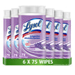 Lysol Disinfecting Wipes, Thick Cleaning Wipes with Micro Pocket Pattern for Home & Electronics, Eliminates Germs on 100+ Surfaces, Removes Allergens, Lavender Scent, 6 x 75 Count (450 Total Wipes) 🍁 All In One Marketplace Canada