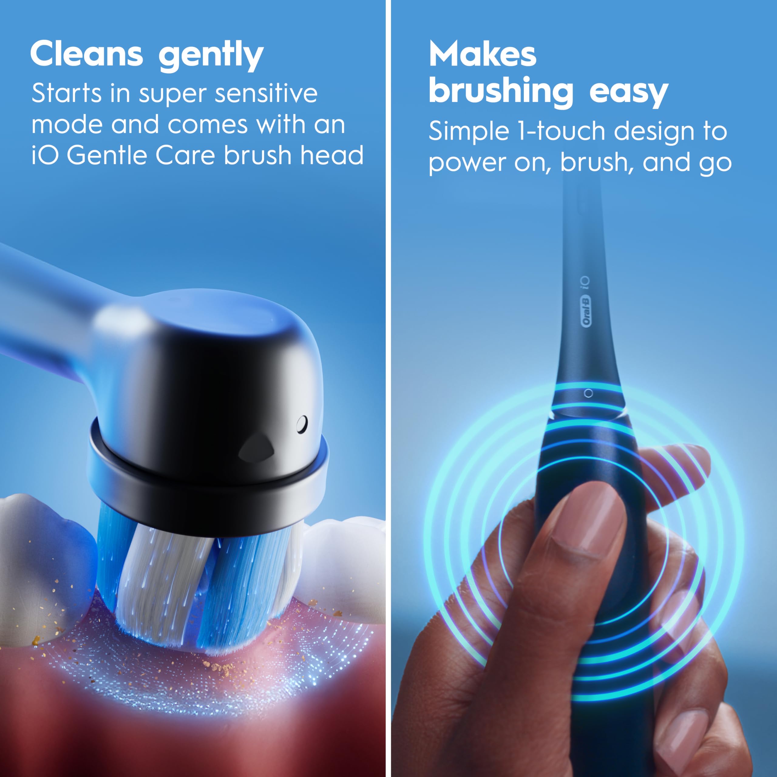 Oral-B iO2 Electric Toothbrush, for an Easy Switch to Electric, Peach, Rechargeable Electric Toothbrushes, iO Series 2 Limited with 1 Power Toothbrush, 1 Brush Head, and 1 Travel Case 🍁 All In One Marketplace Canada