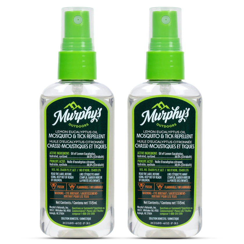 Murphy's Outdoors Mosquito & Tick Bug Repellent Spray, Oil of Lemon Eucalyptus for Skin and Outdoor Gear, 118mL Pump, 2-Pack 🍁 All In One Marketplace Canada