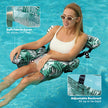 SLOOSH Inflatable Pool Floats Adult,2 Packs Floating Lounge Chairs,Blow up Pool Noodles for Adult Heavy Duty,Floating Chair for Party Summer Water Beach Lake Fun,Tropical Leaves-Green,Blue 🍁 All In One Marketplace Canada