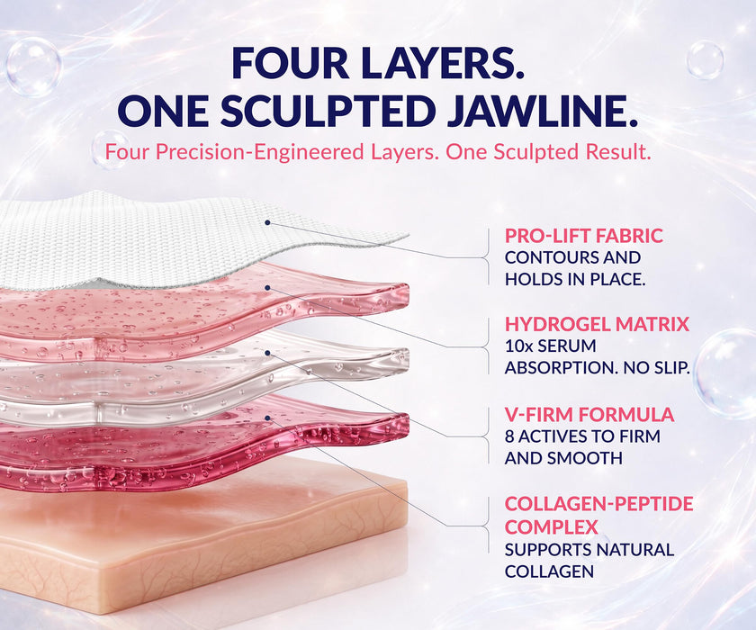 Stylia V Line Lifting Collagen Face Mask - Lift, Firm & Contour Jawline - Double Chin Strap with Hyaluronic Acid & Aloe Vera - Hydrating Neck & Face Tightening Mask - Chin Strap for Sleeping 10PC 🍁 All In One Marketplace Canada