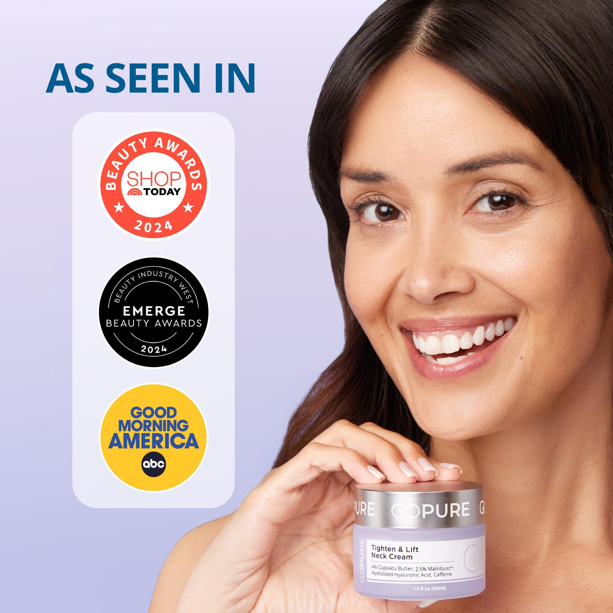 goPure Tighten & Lift Neck & Chest Moisturizer Cream for Visibly Firming, Tightening and Lifting Wrinkles & Crepey Skin, 1.7oz 🍁 All In One Marketplace Canada