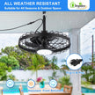 Depuley Outdoor Ceiling Fan with Light: 20 Inch Waterproof Gazebo Fans with Lights Outdoor Hanging - Plug in Remote App Control Caged Fans for Patios Pergola Porch Canopy - 6 Speed Black 🍁 All In One Marketplace Canada
