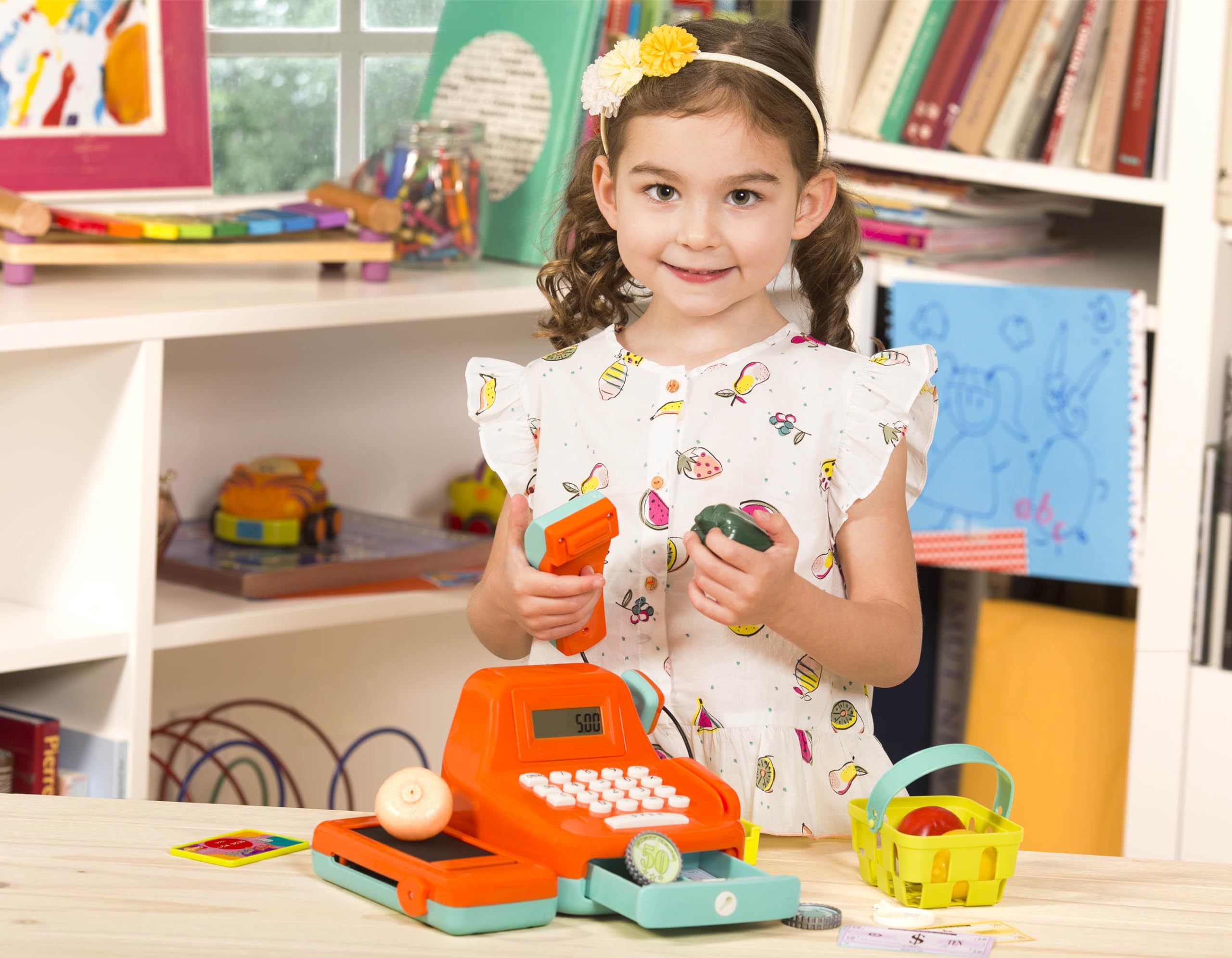 Battat Kids Cash Register with Scanner & Sounds, 26-Piece Set, 26 Pieces 🍁 All In One Marketplace Canada
