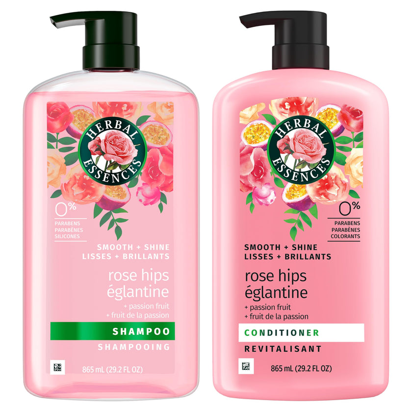 Herbal Essences Rose Hips and Passionfruit Smooth and Shine Shampoo and Conditioner Set, 865 mL Each 🍁 All In One Marketplace Canada