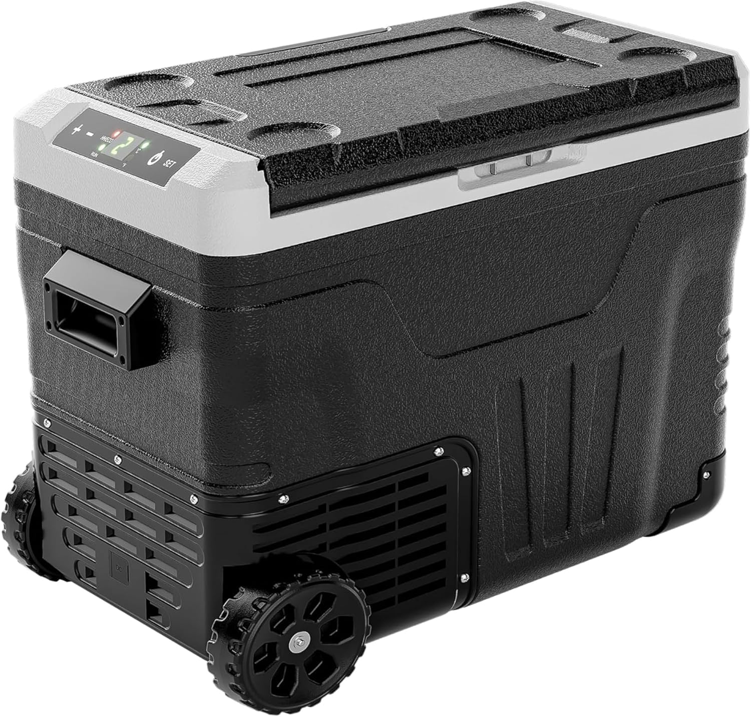 EUHOMY 12 Volt Refrigerator, 47QT(45L) Dual Zone Electric Cooler, Portable Freezer 12V/24V DC 110-240V AC, 12V Fridge -4℉~68℉, 12V Cooler with Wheels & Basket for Travel, Truck, Boat, Camping 🍁 All In One Marketplace Canada