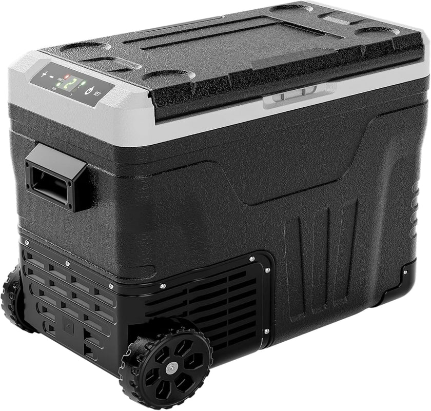 EUHOMY 12 Volt Refrigerator, 47QT(45L) Dual Zone Electric Cooler, Portable Freezer 12V/24V DC 110-240V AC, 12V Fridge -4℉~68℉, 12V Cooler with Wheels & Basket for Travel, Truck, Boat, Camping 🍁 All In One Marketplace Canada