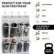 SimpleHouseware Crystal Clear Over The Door Hanging Shoe Organizer, 24 Pockets, Grey (162.6 cm H x 48.6 cm W) 🍁 All In One Marketplace Canada