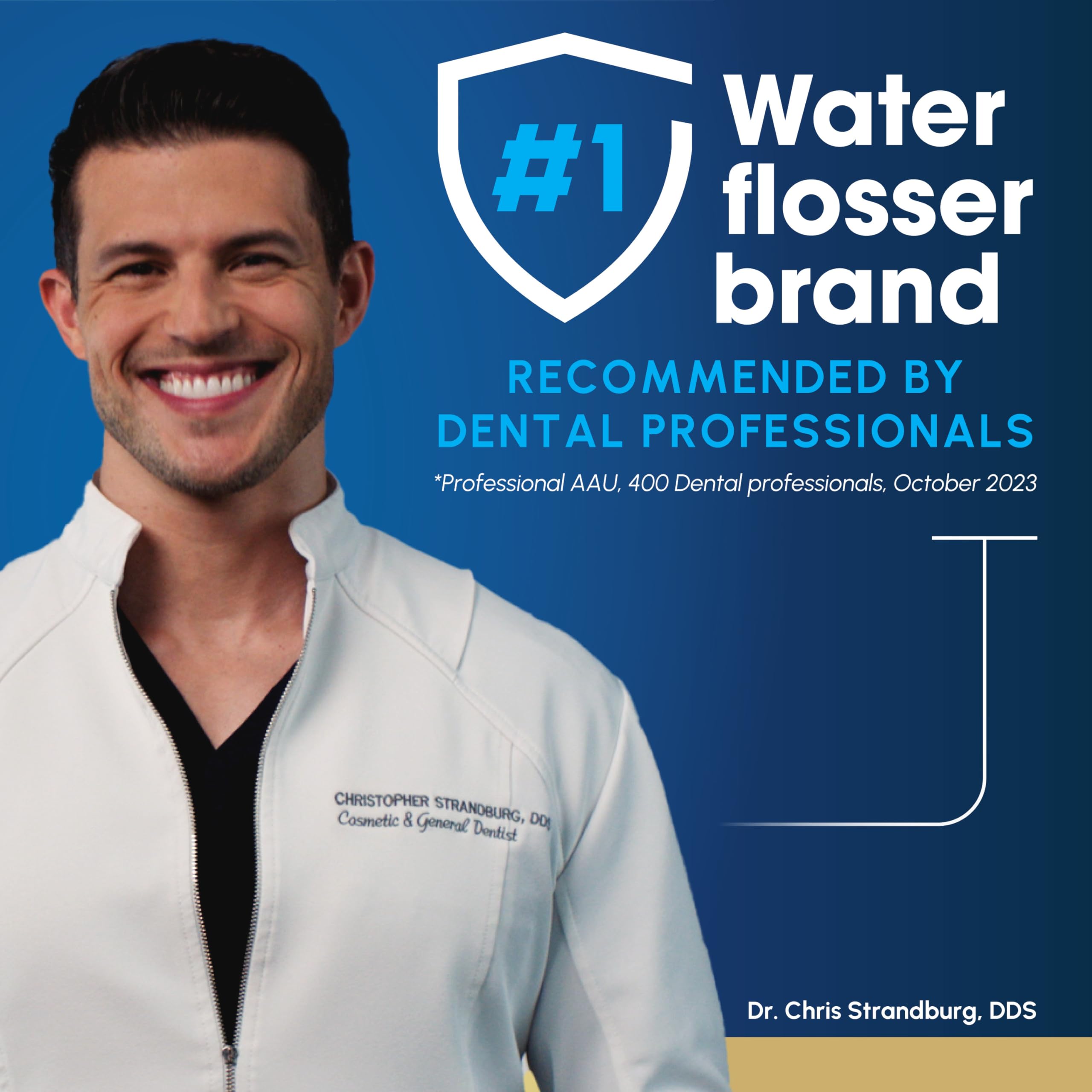Waterpik Aquarius Water Flosser For Teeth Cleaning, Gums, Braces, Dental Care, Electric Power With 10 Settings, 7 Tips For Multiple Users & Needs, CDA Validated, Black WP-662, Packaging May Vary 🍁 All In One Marketplace Canada