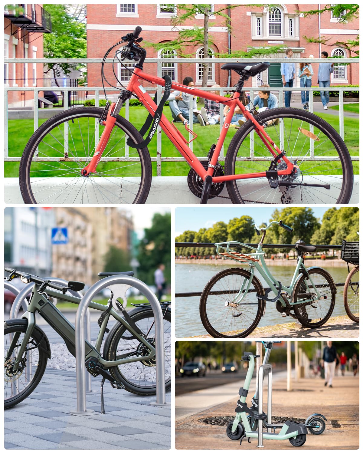 Bike Lock, 5-Digit Resettable Combination Bicycle Lock, Heavy Duty Anti-Theft Bike Chain Locks for Road Bike Mountain Bikes Cycling Locks 🍁 All In One Marketplace Canada