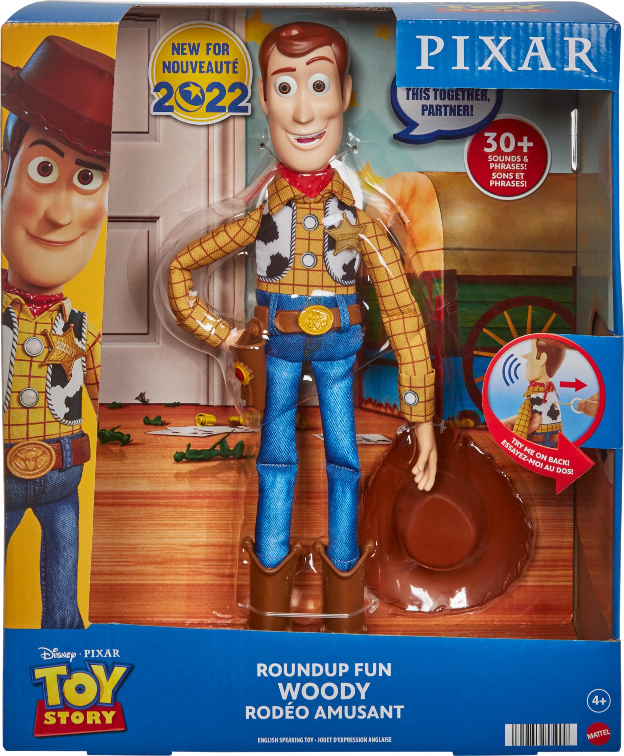 Mattel Disney Pixar Toy Story Talking Woody Action Figure & Accessory, Roundup Fun 12-inch Collectible with 30+ Sounds & Phrases 🍁 All In One Marketplace Canada