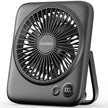 Otlonpe Personal Rechargeable Desk Fan Portable, 4000mAh 5-22 Hrs, Small Quiet Battery Powered Portable Fans for Bedroom Travel Office Home Table, Led Display, Cordless, 4-Speed, 6.5 Inch (Black) 🍁 All In One Marketplace Canada