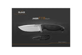 Ruike F118B Jager Fixed Blade Knife with Black Handle