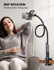 Phone Holder Bed Gooseneck Mount - Lamicall Cell Phone Stand Clamp Clip for Desk, Flexible Lazy Long Arm Headboard Bedside for iPhone 13 14 15 16 17 Pro Max Mini Plus, S24 S25 Ultra, 4-7