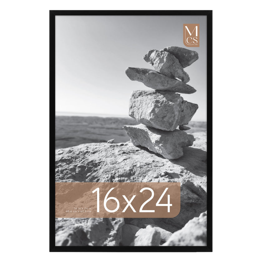 MCS Everline Collection 16x24 Poster Frame Black, Vertical & Horizontal Wall Hanging Large Picture Frame for Photos, Posters & Art Prints (1-Pack) 🍁 All In One Marketplace Canada