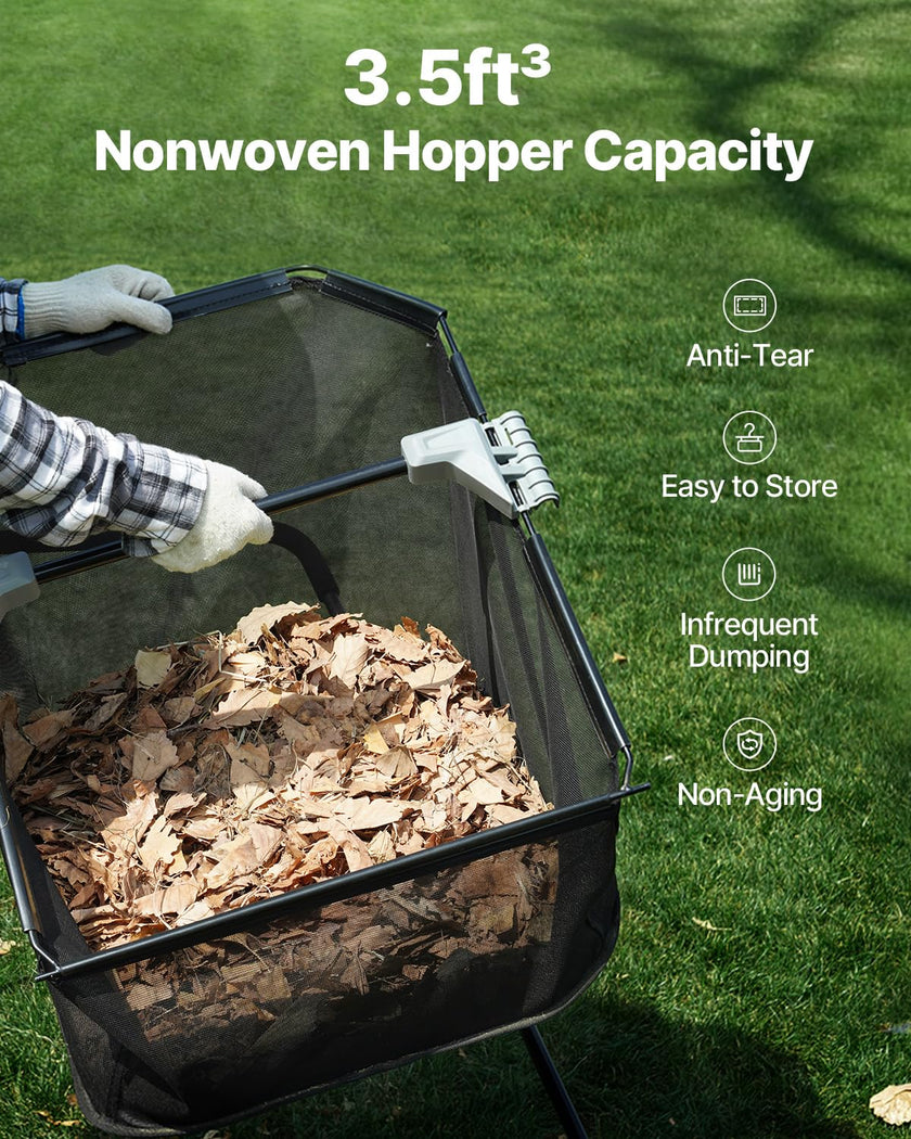 VEVOR Push Lawn Sweeper, 21-inch Leaf & Grass Collector, Strong Wheels & Heavy Duty Thickened Steel Durable to Use with Large Capacity 3.5 cu. ft. Mesh Collection Hopper Bag, 2 Spinning Brushes 🍁 All In One Marketplace Canada