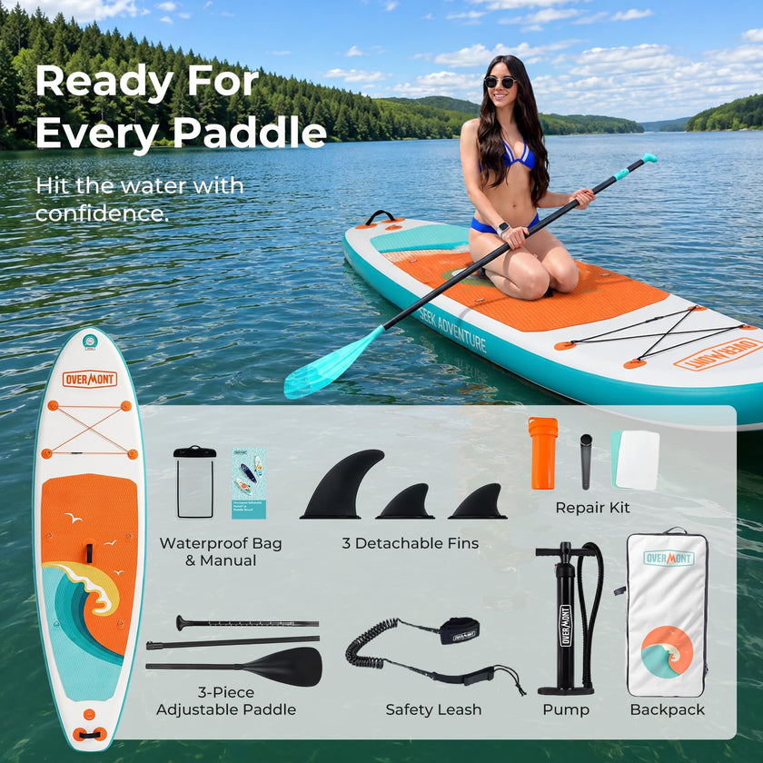Overmont Inflatable Paddle Board 10'7