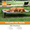 K&H Pet Products Outdoor Elevated Dog Cot, Breathable Cooling Elevated Cot Hammock Pet Bed for Large Dogs, Washable Mesh Cover, Raised Metal Frame, Collapsible, Portable - Large 42 X 30in Gray 🍁 All In One Marketplace Canada