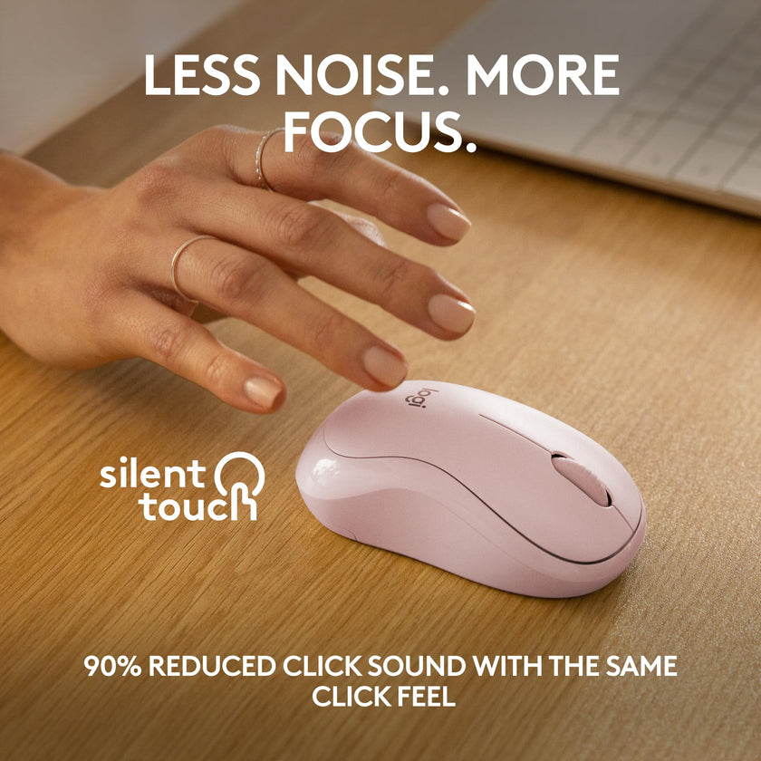 Logitech M240 Silent Bluetooth Mouse, Wireless, Compact, Portable, Smooth Tracking, 18-Month Battery, for Windows, macOS, ChromeOS, Compatible with PC, Mac, Laptop, Tablets - Rose 🍁 All In One Marketplace Canada