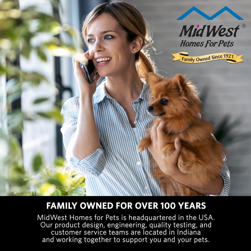 MidWest Homes for Pets 30-Inch New World Crate for Medium Breeds, 21-40 lbs, Double Door Folding Dog Crate, Leak-Proof Tray & Secure Latches, Portable, Durable & Easy to Assemble 🍁 All In One Marketplace Canada