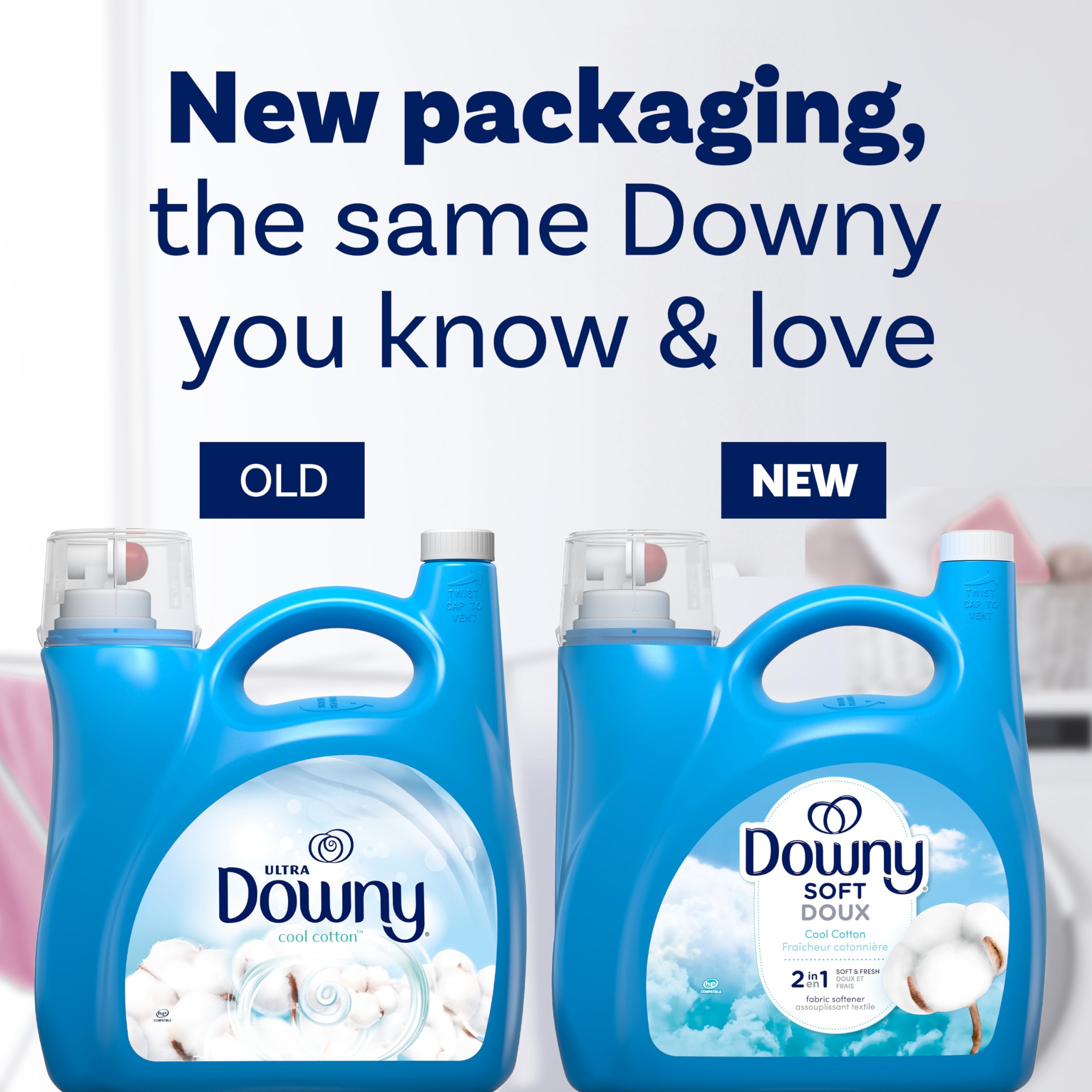 Downy Ultra Laundry Liquid Fabric Softener (Fabric Conditioner), Cool Cotton, 4.16L, 190 Loads 🍁 All In One Marketplace Canada