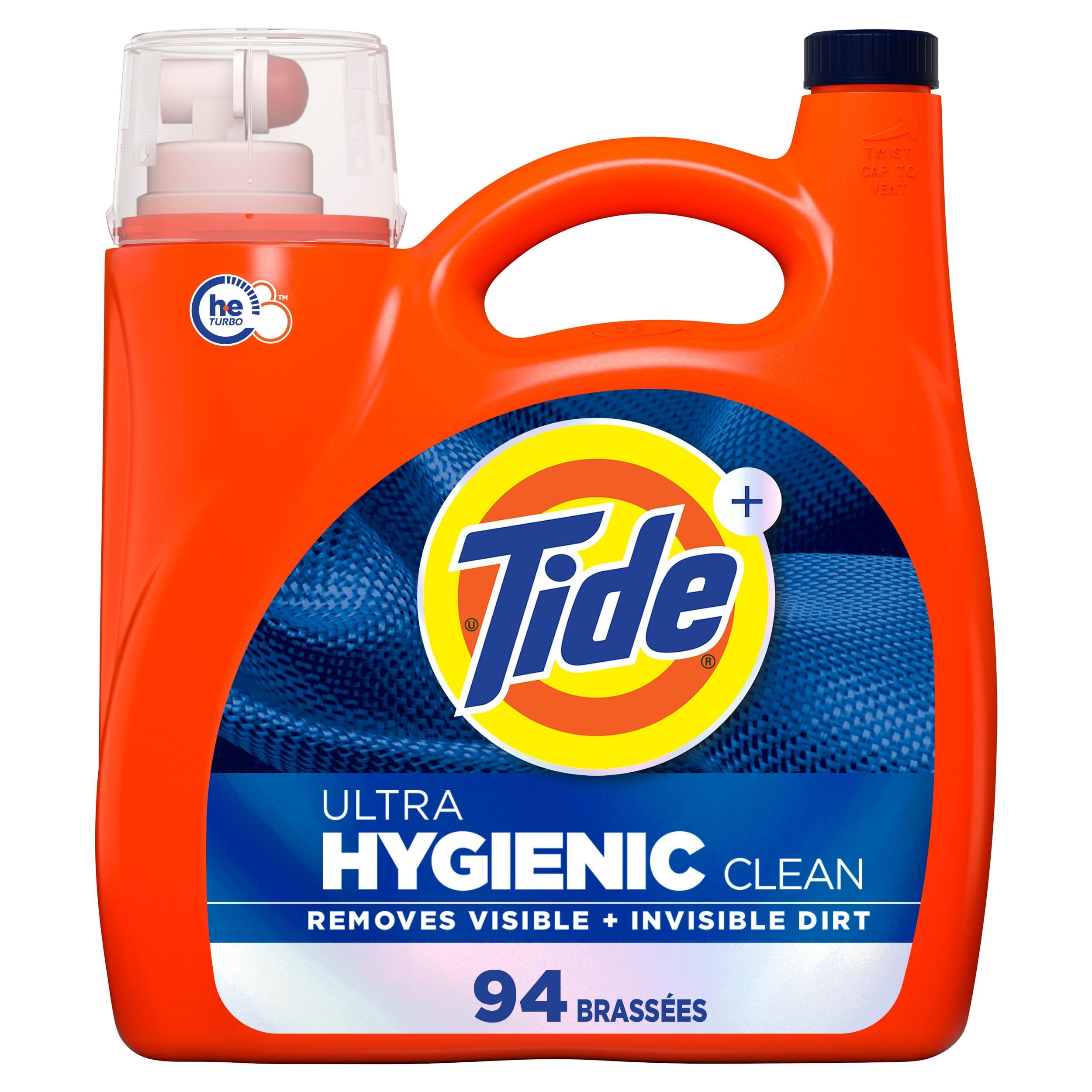 Tide Ultra Hygienic Clean Liquid Laundry Detergent, Original Scent, Removes visible and invisible dirt, Laundry Detergent Liquid, 94 Loads, 3.9L 🍁 All In One Marketplace Canada