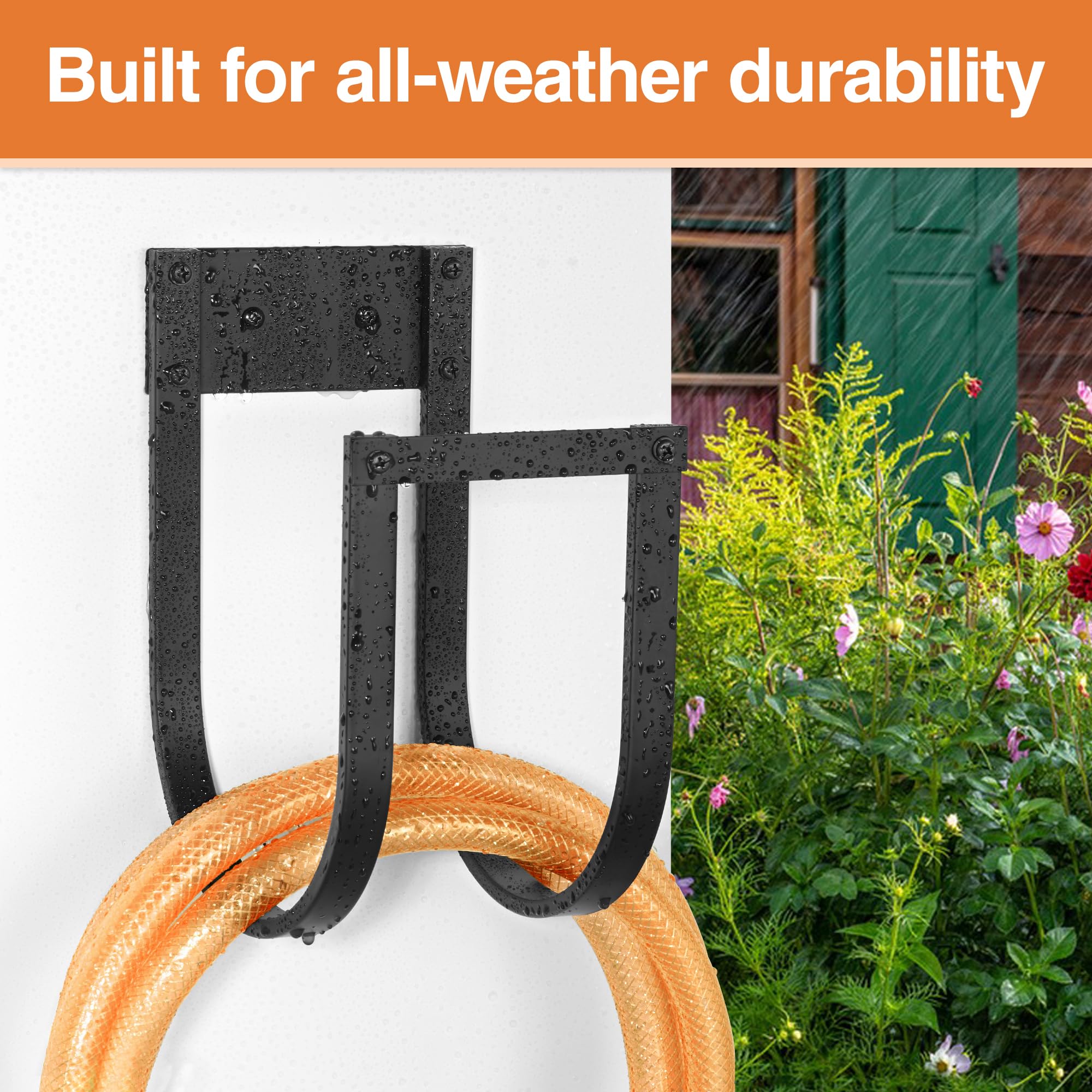 Garden Hose Holder Wall Mount - Heavy Duty Metal Water Hose Hanger for Outside, Durable Hose Hook for Garden, Garage, or Yard Storage 🍁 All In One Marketplace Canada
