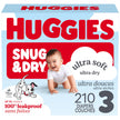 Huggies Size 3 Diapers, Snug & Dry Baby Diapers, Size 3 (16-26 lbs), 210 Count, Packaging May Vary 🍁 All In One Marketplace Canada