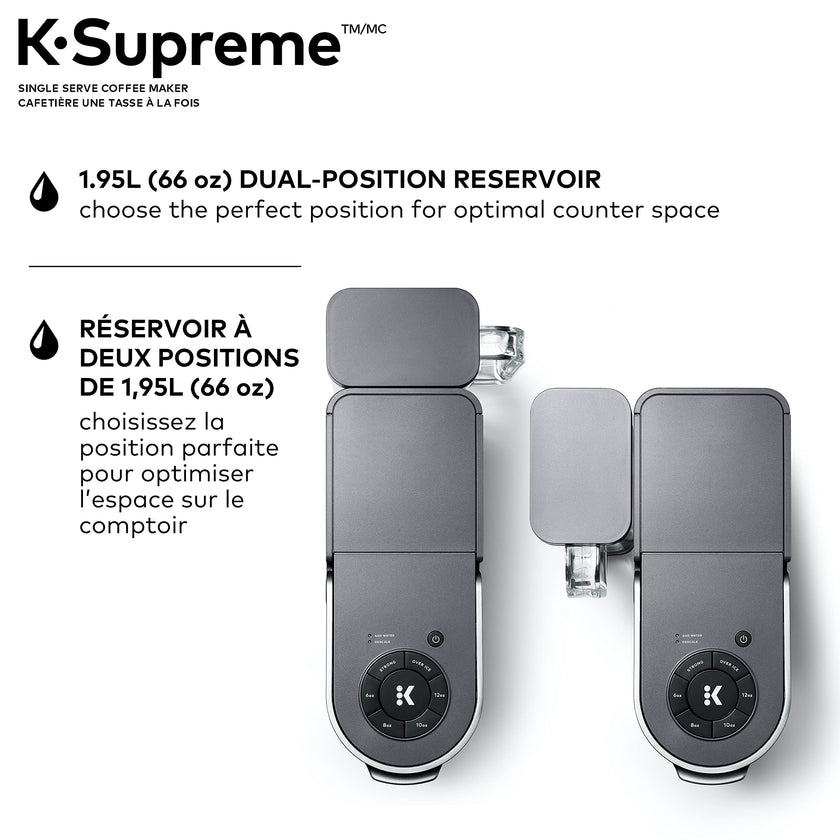 Keurig K-Supreme Single Serve K-Cup Pod Coffee Maker, With MultiStream Technology, Grey, 17.913in x 7.047in x 14.409in 🍁 All In One Marketplace Canada