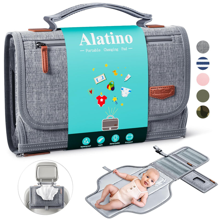 Portable Diaper Changing Pad for Baby, Detachable Travel Changing Pad with Baby Wipes Pocket, Gifts for Baby Shower, Newborn Girls and Boys 🍁 All In One Marketplace Canada