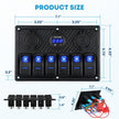 Kohree 6 Gang 12V Switch Panel with Dual QC3.0 USB Slot Socket 🍁 All In One Marketplace Canada