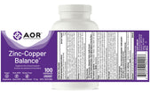 AOR Zinc Copper Balance 17mg, 100 V-Caps, 100-Day Supply - Nutrient Support for Skin, Hair, Bone & Overall Wellness, NON-GMO & Gluten-Free, Easy-to-Swallow, Zinc & Copper Supplements for Men & Women 🍁 All In One Marketplace Canada
