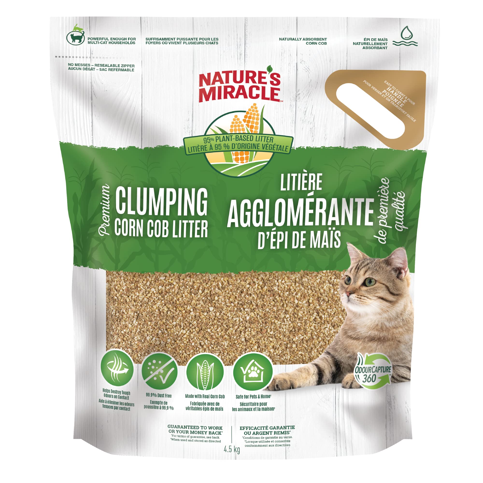 Nature’s Miracle Premium Clumping Corn Cob Litter, 10 Pounds, Made with Real Corn Cob for Fast-Clumping Litter for Multi-Cat Households 🍁 All In One Marketplace Canada