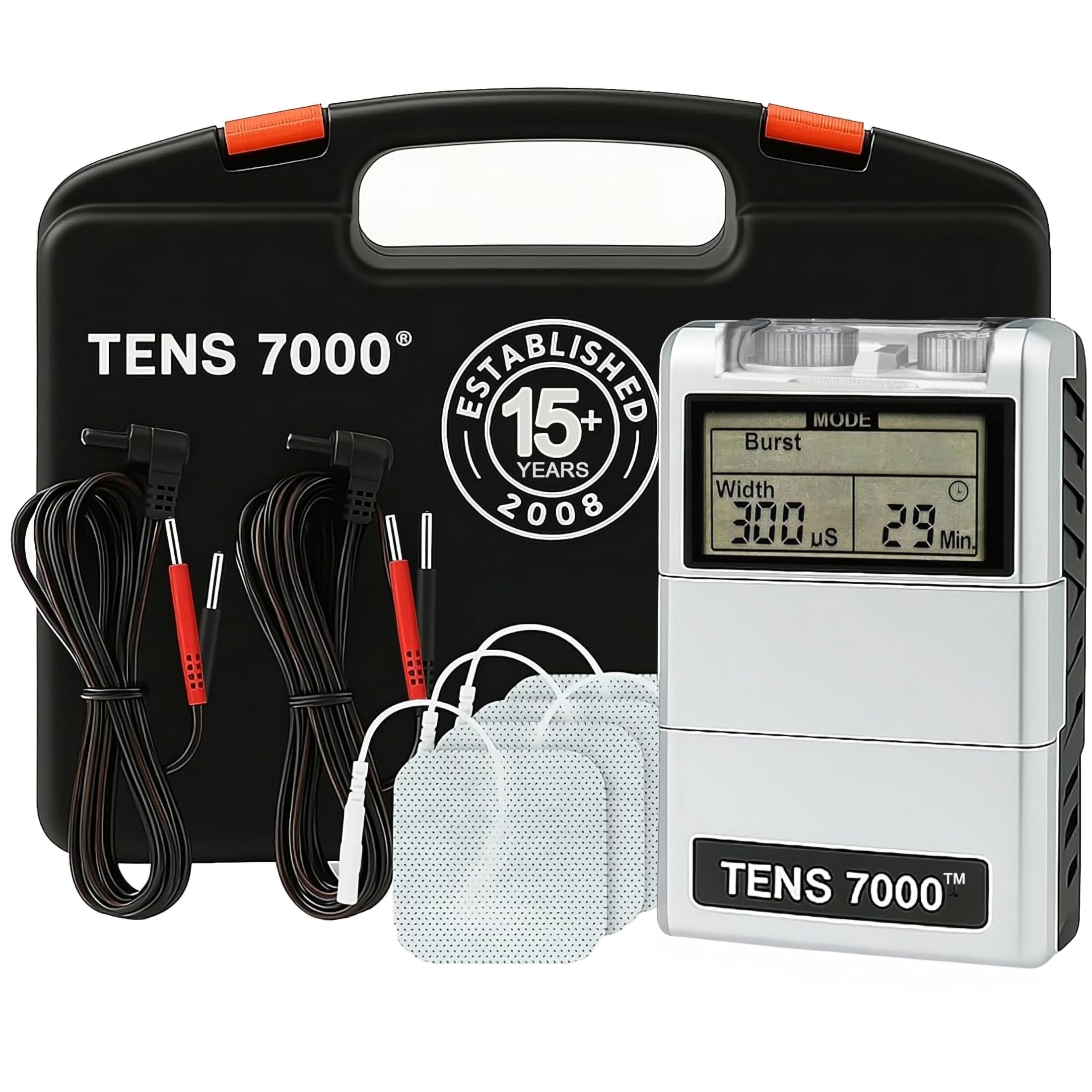 TENS 7000 Digital TENS Machine with Accessories - Muscle Stimulator Machine for Back Pain Relief, Sciatica, Neck, Nerve, Shoulder, Hip, Elbow, Muscle Pain Relief 🍁 All In One Marketplace Canada