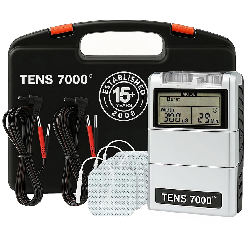 TENS 7000 Digital TENS Machine with Accessories - Muscle Stimulator Machine for Back Pain Relief, Sciatica, Neck, Nerve, Shoulder, Hip, Elbow, Muscle Pain Relief 🍁 All In One Marketplace Canada