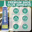 Shoe Glue, Extra Strong Shoe Repair Adhesive - Permanent, Clear, Waterproof Glue for Sneakers, Boots, Heels, Canvas, Soles, Handbags, Leather, Rubber, Vinyl - 20ml x 2 PCS 🍁 All In One Marketplace Canada