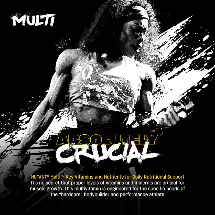 MUTANT Multi Vitamins - Men's Multivitamin for Hardcore Athletes & Body Builders, Supports Muscle Function, Energy Metabolism, Immune Health with 70 Vitamins Minerals Antioxidants (60 Caplets, CA) 🍁 All In One Marketplace Canada