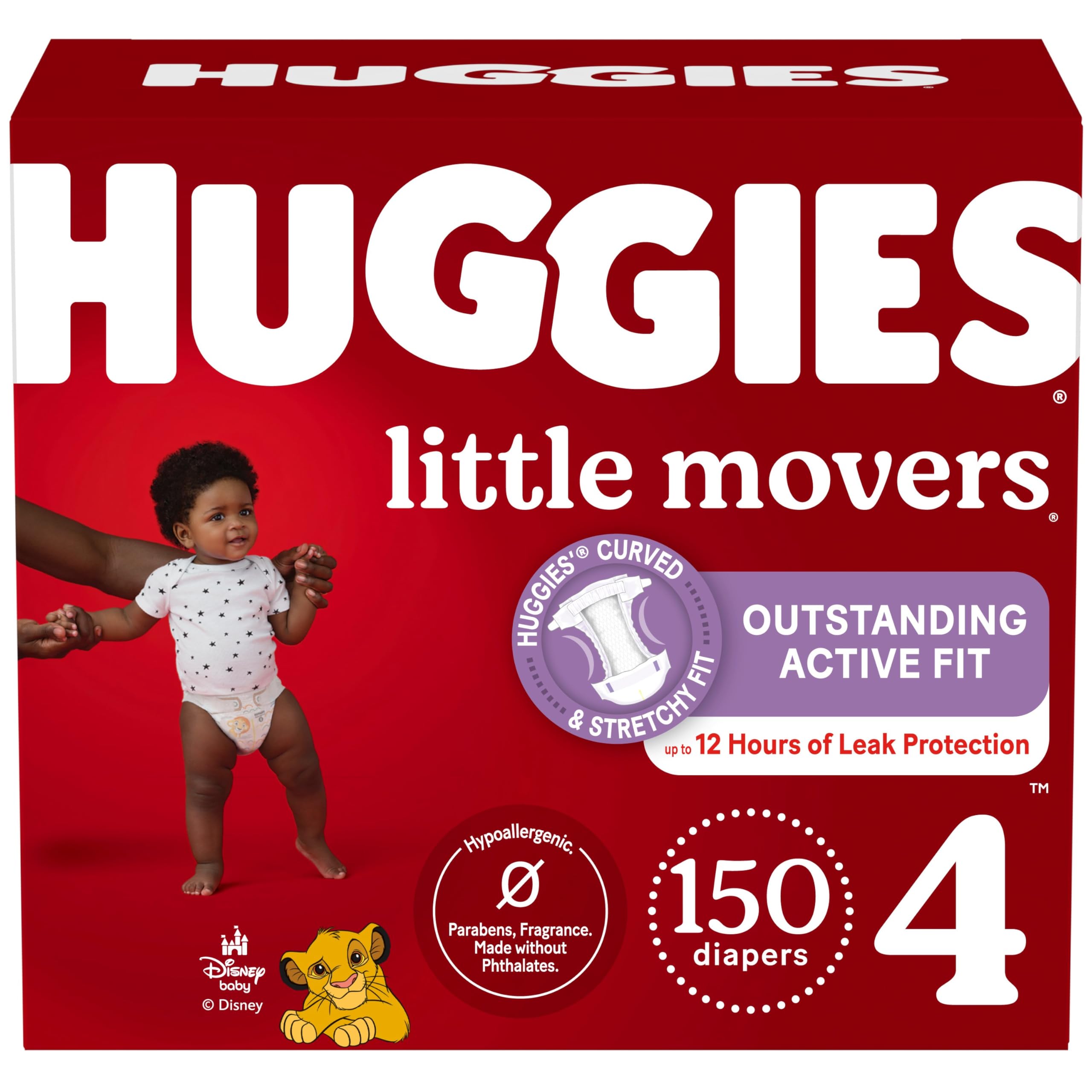 Huggies Size 4 Diapers, Little Movers Baby Diapers, Size 4 (22-37 lbs), 150 Count, Packaging May Vary 🍁 All In One Marketplace Canada