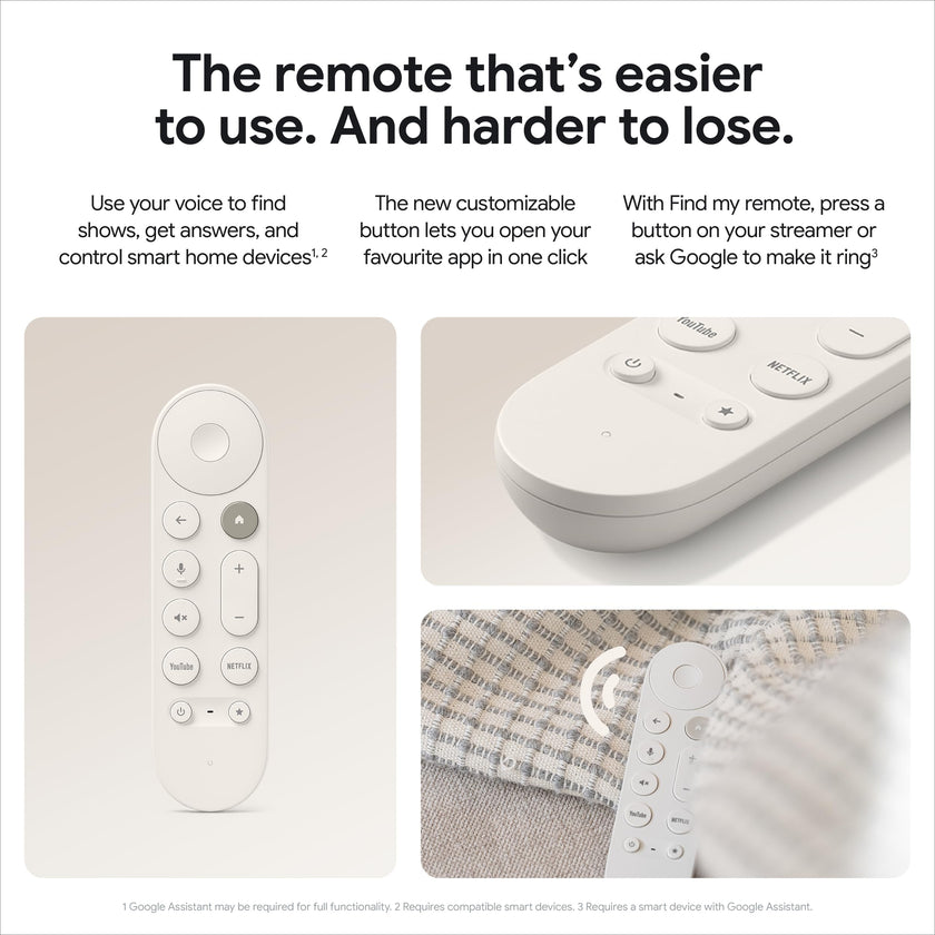 Google TV Streamer (4K) - Fast Streaming Entertainment With Voice Search Remote - Watch Movies, Shows, Live TV, and Netflix in 4K HDR - Smart Home Control - 32 GB Storage - Porcelain 🍁 All In One Marketplace Canada