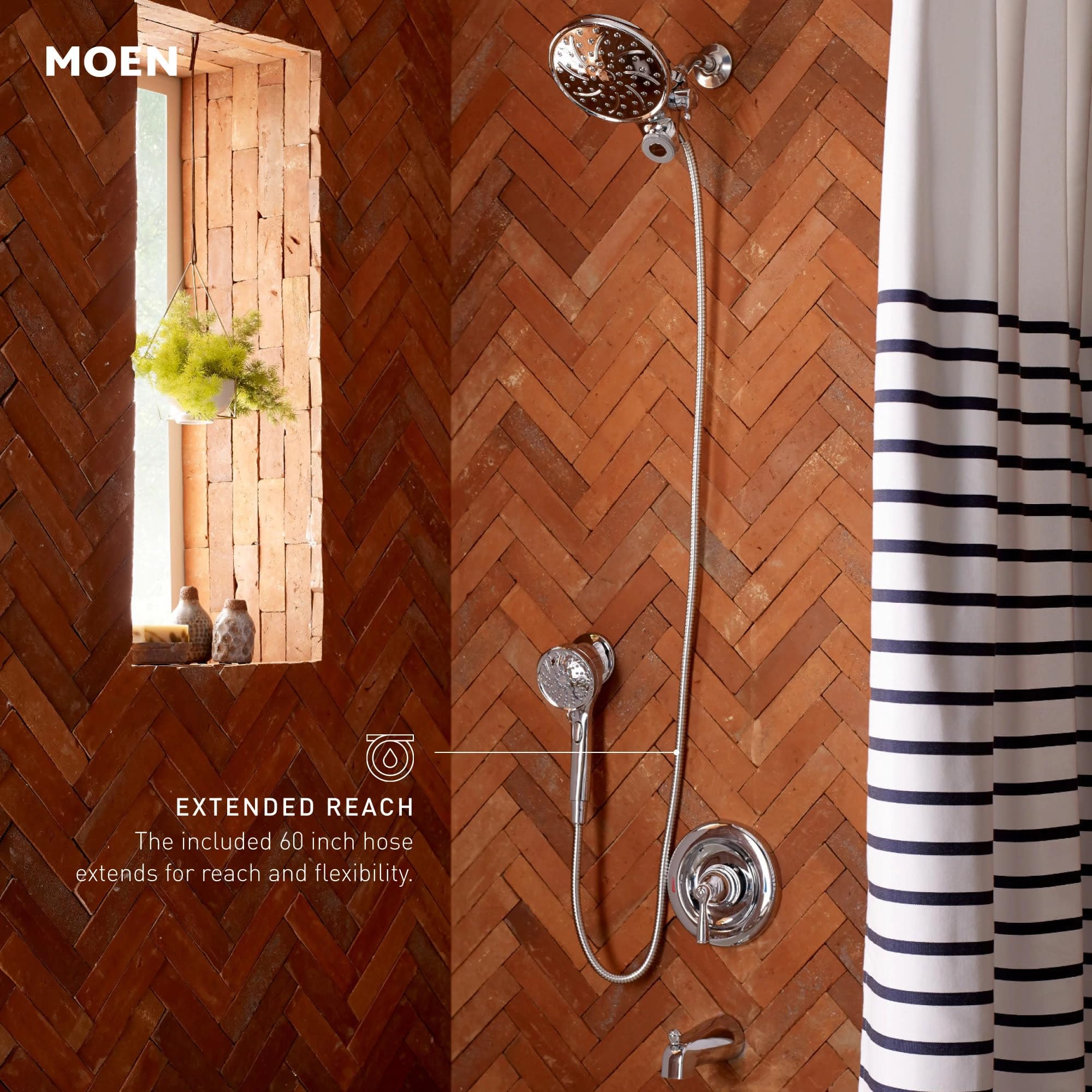 Moen 26009 Engage Magnetix 2.5 GPM Handheld/Rain Shower Head 2-in-1 Combo Featuring Magnetic Docking System, Pack of 1, Chrome 🍁 All In One Marketplace Canada