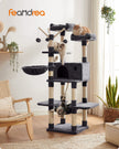 FEANDREA Cat Tree, Large Cat Tower, 64.6 Inches Cat Activity Center 🍁 All In One Marketplace Canada
