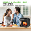Nutrichef 5.8 Quart Air Fryer | 8-1 Preset Cook Modes | Transparent Fry Bowl for Best Cooking Results | Cook Shrimp, Steak, Fries, Wings, Chicken & More | Precise Temperature Control & Time | Black 🍁 All In One Marketplace Canada