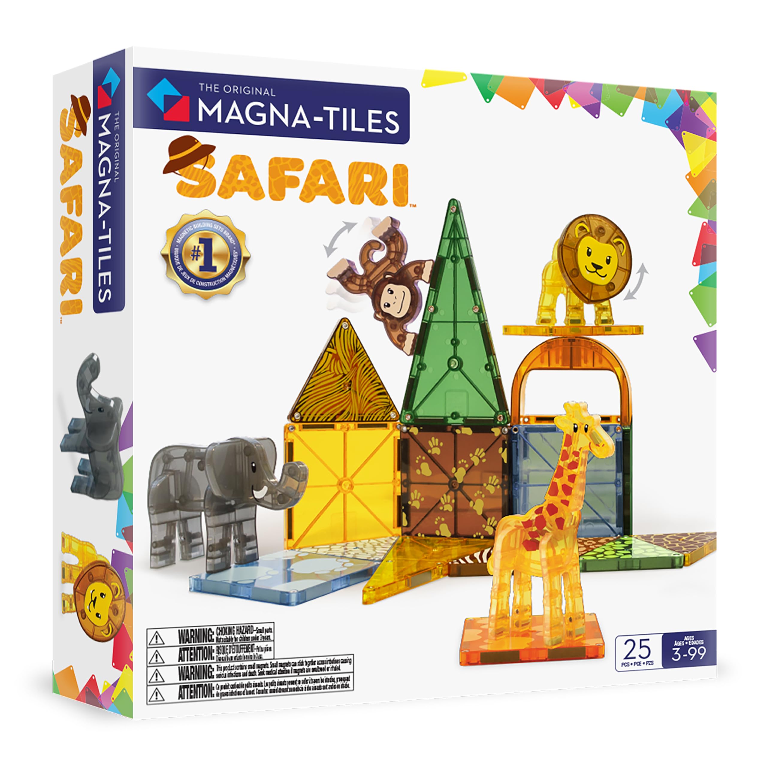 MAGNA-TILES Safari Animals 25-Piece Magnetic Construction Set, The Original Magnetic Building Brand 🍁 All In One Marketplace Canada